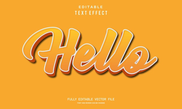 3d Hello text effect