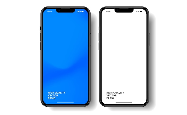 3d high quality smartphone mockup with different angles and isolated background for show mobile app