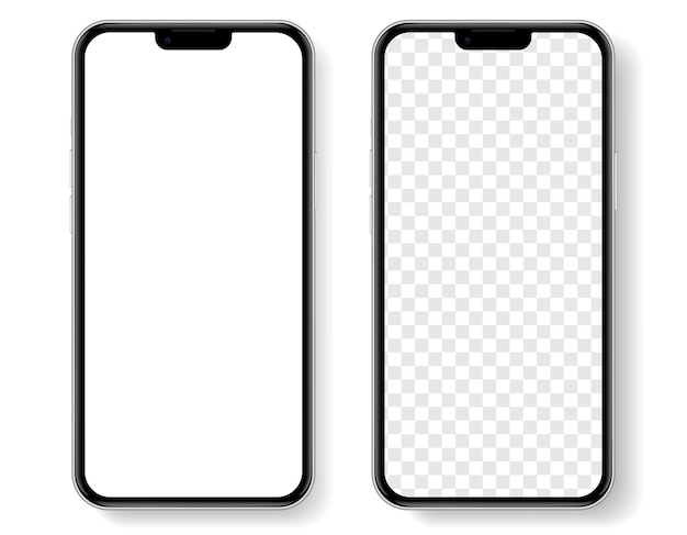 3d high quality smartphone mockup with different angles and isolated background for show mobile app