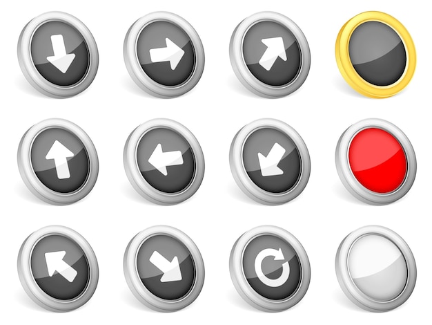 3d icons arrows