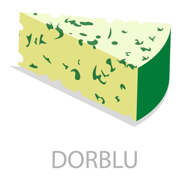3d isometric flat vector set of different cheese types item 7