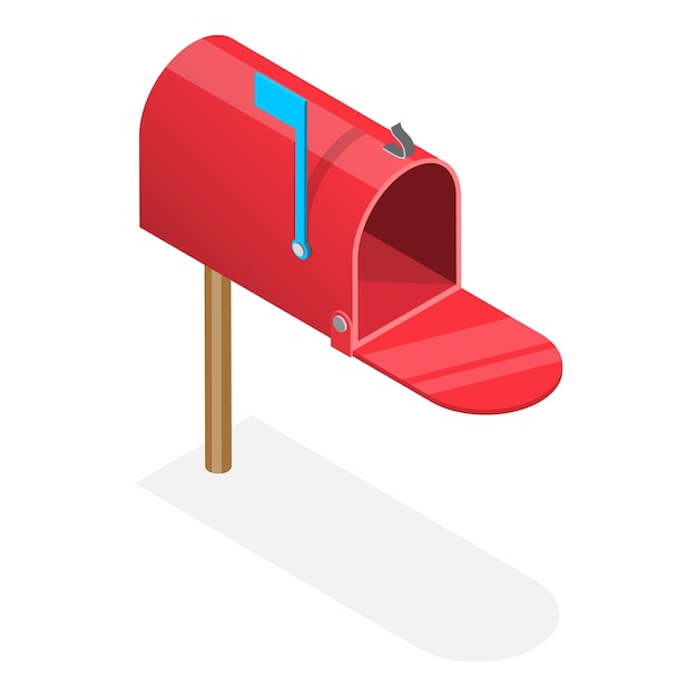 3D Isometric Flat Vector Set of Mailboxes Item 8