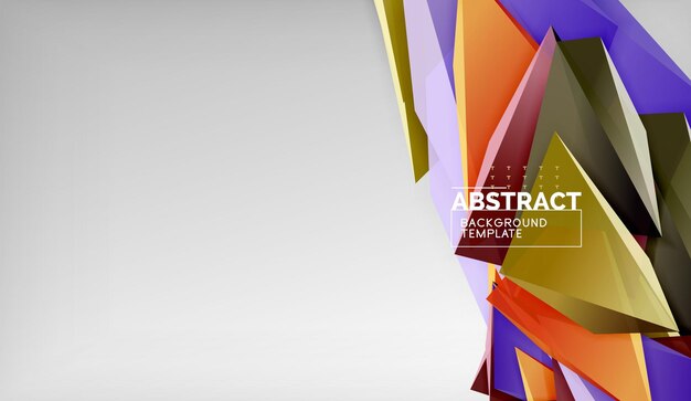 3d-kolmio, geometrinen taustadesign, moderni julistemallipohja