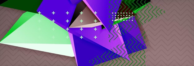 3d-kolmiovektorin minimaalinen abstrakti taustadesign