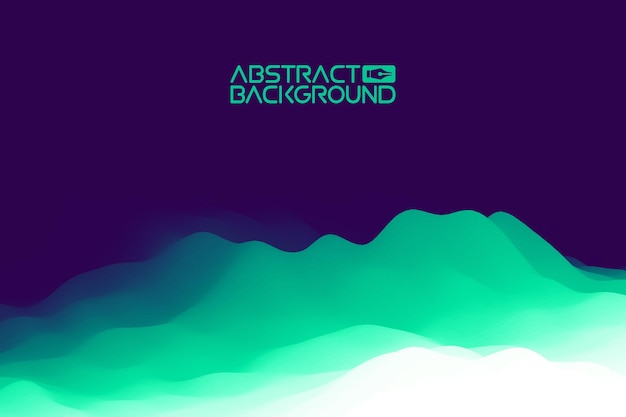 3D landscape Background Purple Gradient Abstract Vector IllustrationComputer Art Design Template Landscape with Mountain Peaks