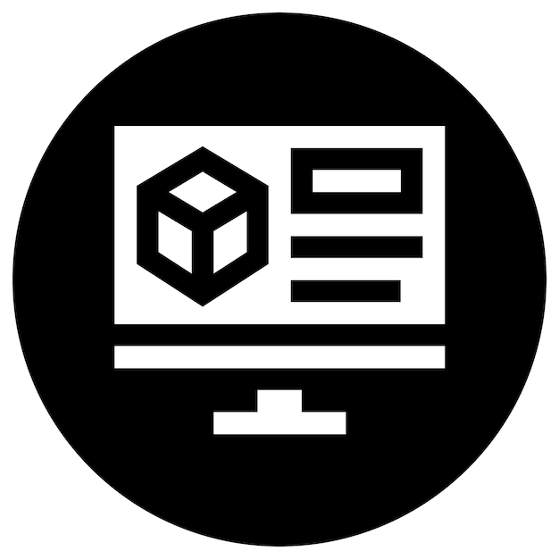 3d modeling vector icon design illustration