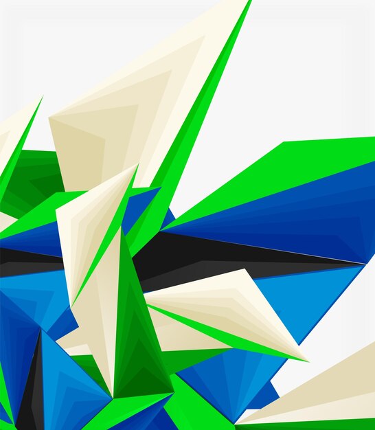 3d modern triangle low poly abstract shape geometric vector