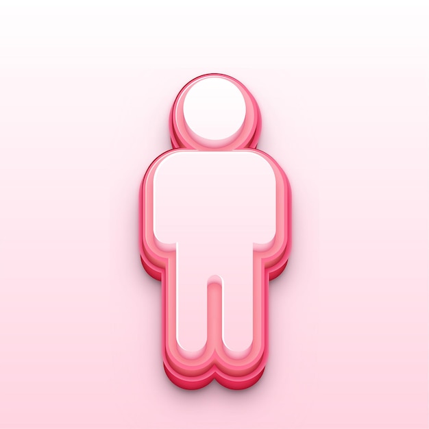 3D Pink Person Vector Icon Dynamic Design for Profiles and Human Resources