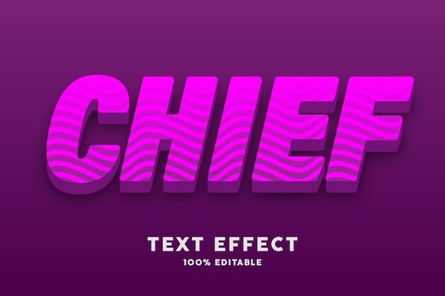 3d pink with wavy lines text effect