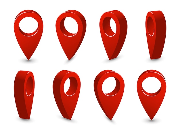 3D pointer location map pin set