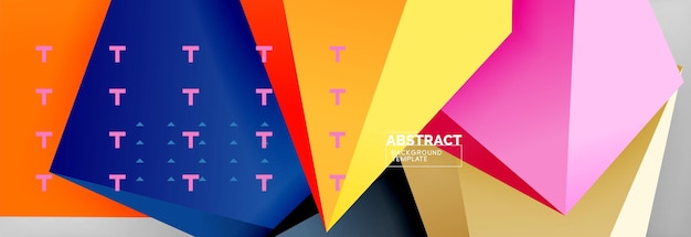 3d polygonal shape geometric background triangular modern abstract composition