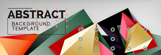 3d polygonal shape geometric background triangular modern abstract composition