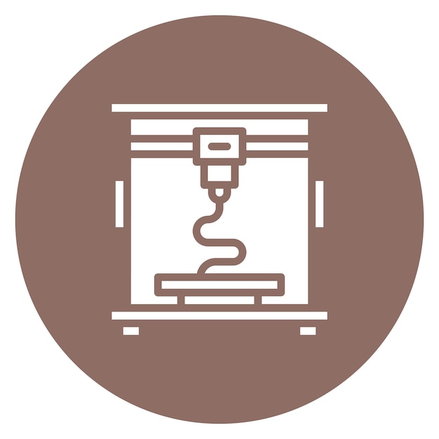 3d printer icon vector image can be used for additive maufacturing