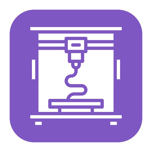 3d printer icon vector image can be used for additive maufacturing