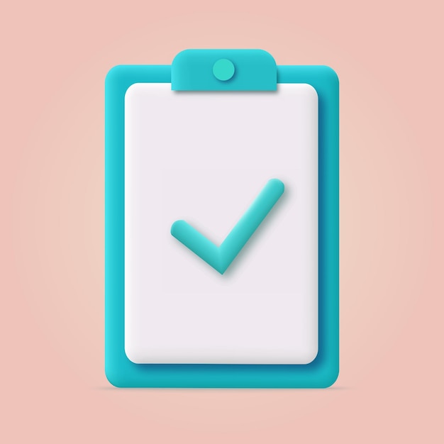 3d project plantask management check list concept vector