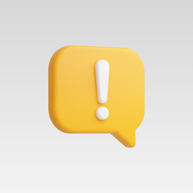 3d Realistic Danger attention icon Vector illustration