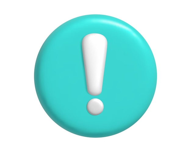3d Realistic Exclamation mark Vector illustration