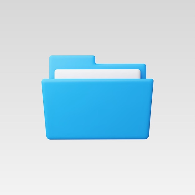 3d Realistic Folder Icon vector illustration