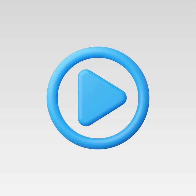 3d Realistic Play icon vector illustration
