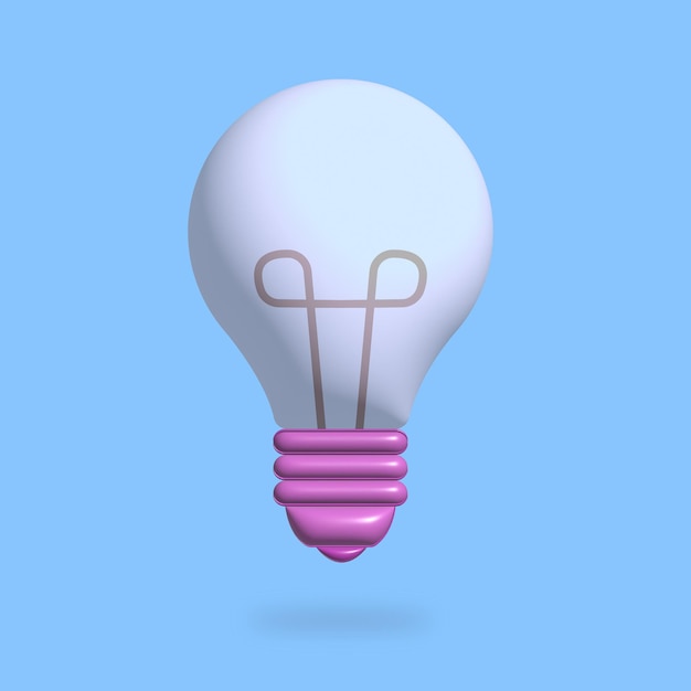 3d rendering of purple lamp with shadow