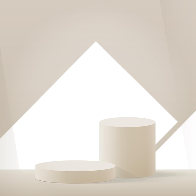 3d-renderöidä taustatuotteet, minimalistinen korokelava geometrisellä alustalla