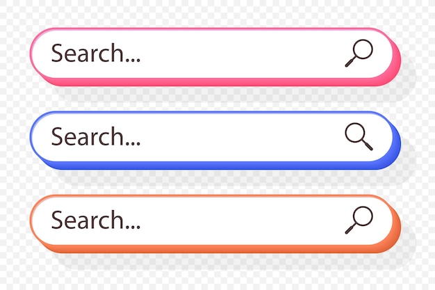 3d search bar Internet browser engine set