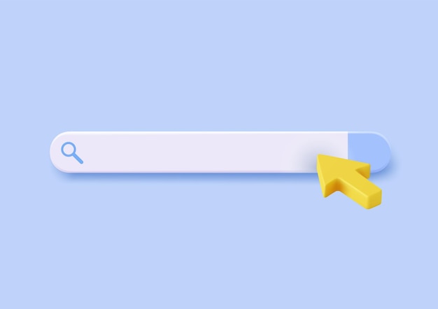 3d Search bar template for website