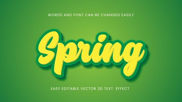 3d spring vector text style