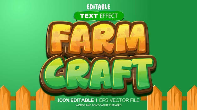 3d text effect farming theme