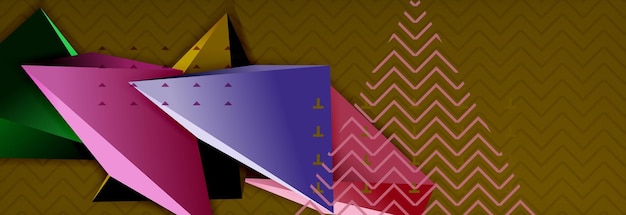 3d triangular vector minimal abstract background design