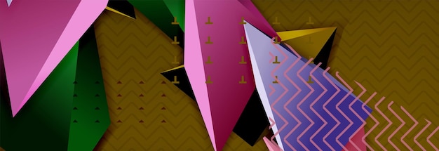 3d triangular vector minimal abstract background design