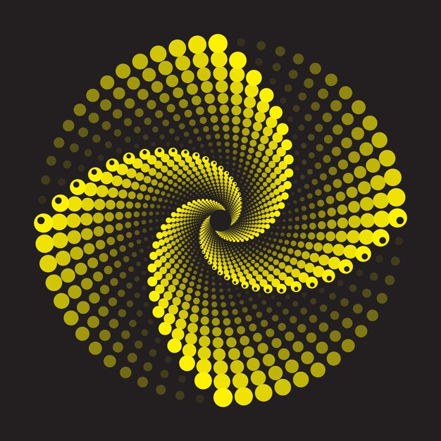 3D yellow circular texture pattern