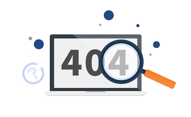 404 error page not found business concept app screen Modern screen template mobile app