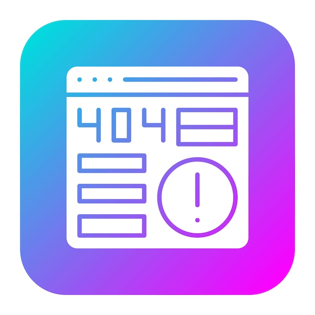 404 Error vector icon Can be used for Web Hosting iconset