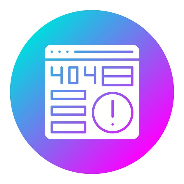 404 Error vector icon Can be used for Web Hosting iconset