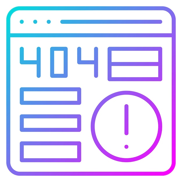 404 Error vector icon Can be used for Web Hosting iconset
