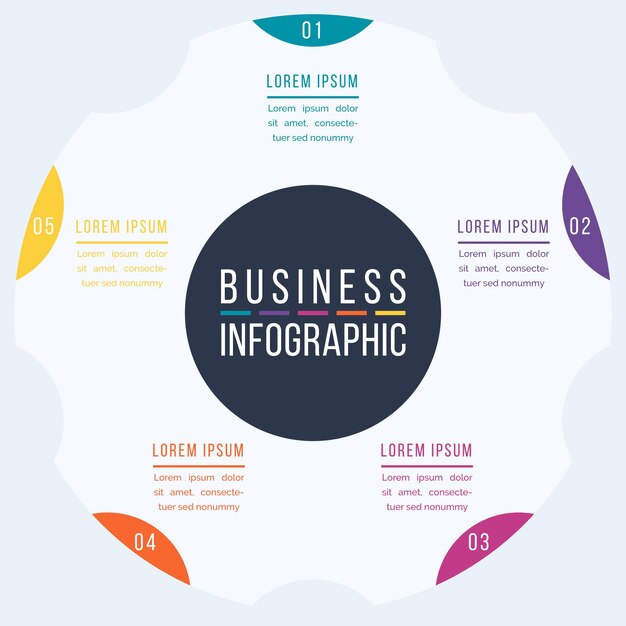 5 options infographic template 5 steps objects elements or options infographic business design