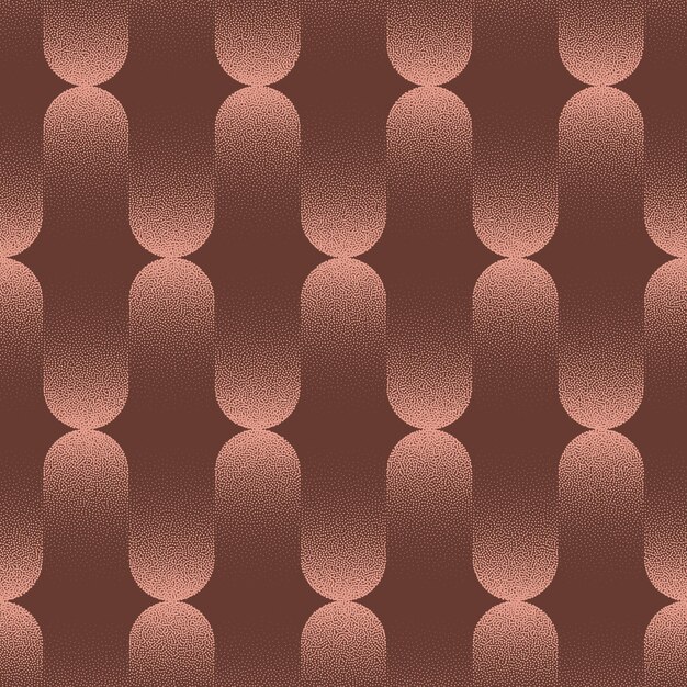 50s 60s 70s Fashionable Seamless Pattern Trendy Vector Brown Abstract Background