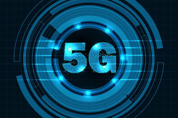 5G new wireless internet wifi connection Big data binary code flow numbers Global network high speed innovation connection data 01