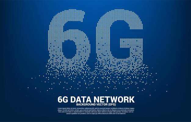 6G mobile networking from small square pixel.