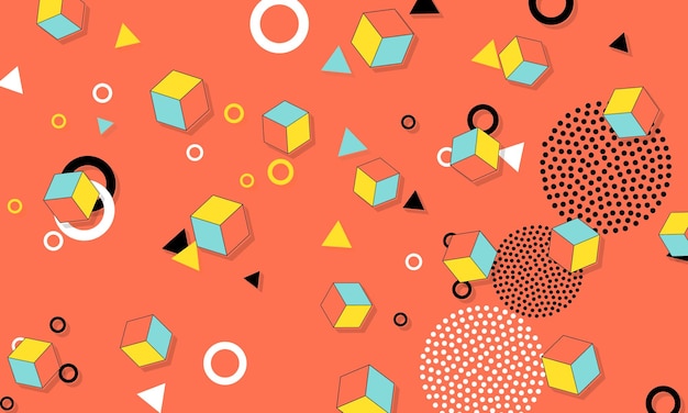 90s Pattern Fun Background Color Abstract Print