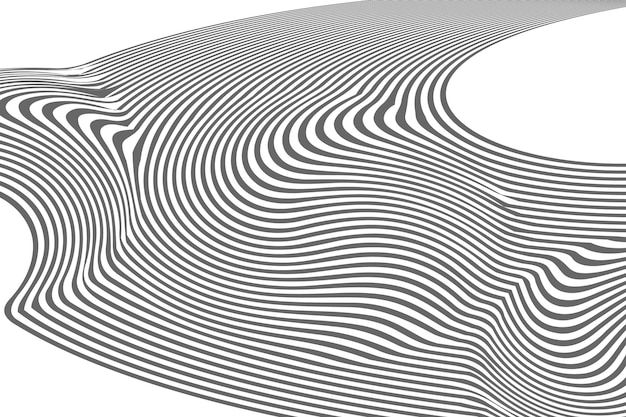 a black and white abstract image of a curved line