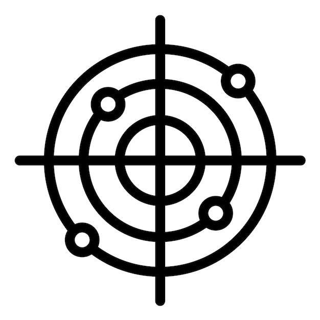 a black and white drawing of a circle with a circle and a circle with a circle in the middle
