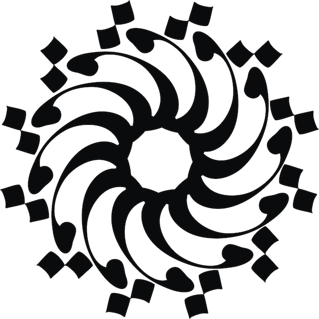 a black and white drawing of a sun and a circle with a design that says  the word