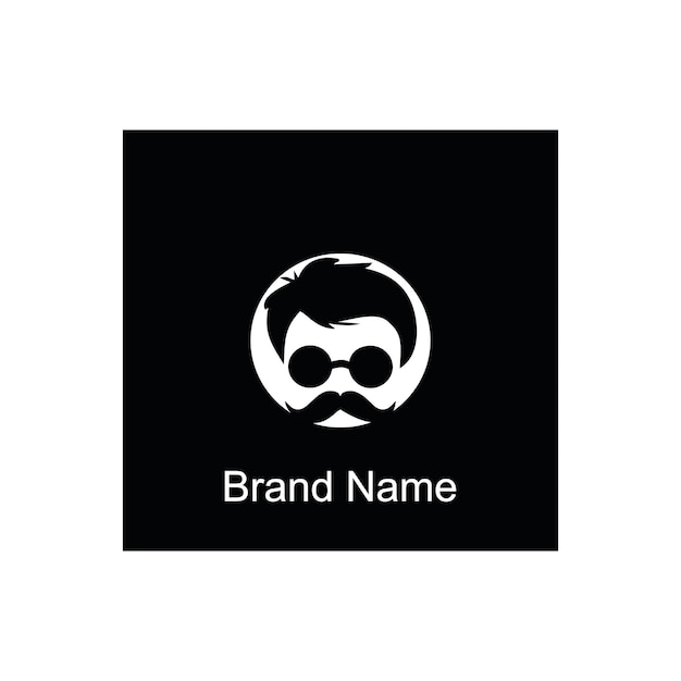 a black and white logo with a white logo that says  brand name