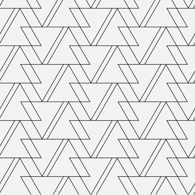 a black and white pattern with triangles in the middle