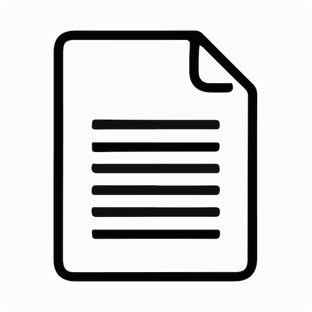 a black and white photo of a document with a clip on it