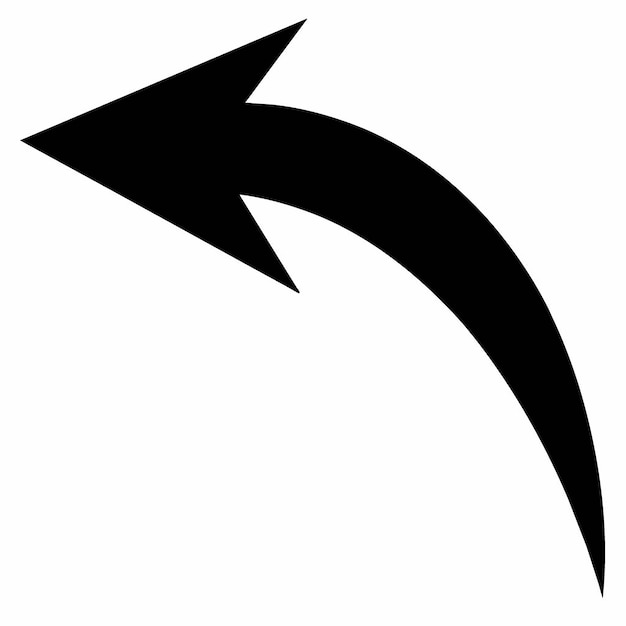 a black arrow pointing to the right with the right arrow pointing up