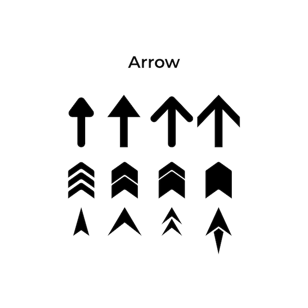 A black arrow with the word arrow on it