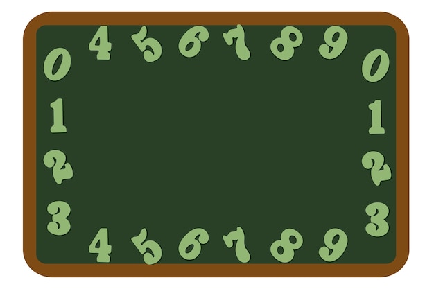 a blackboard with numbers background with numbers for school design vector illustration